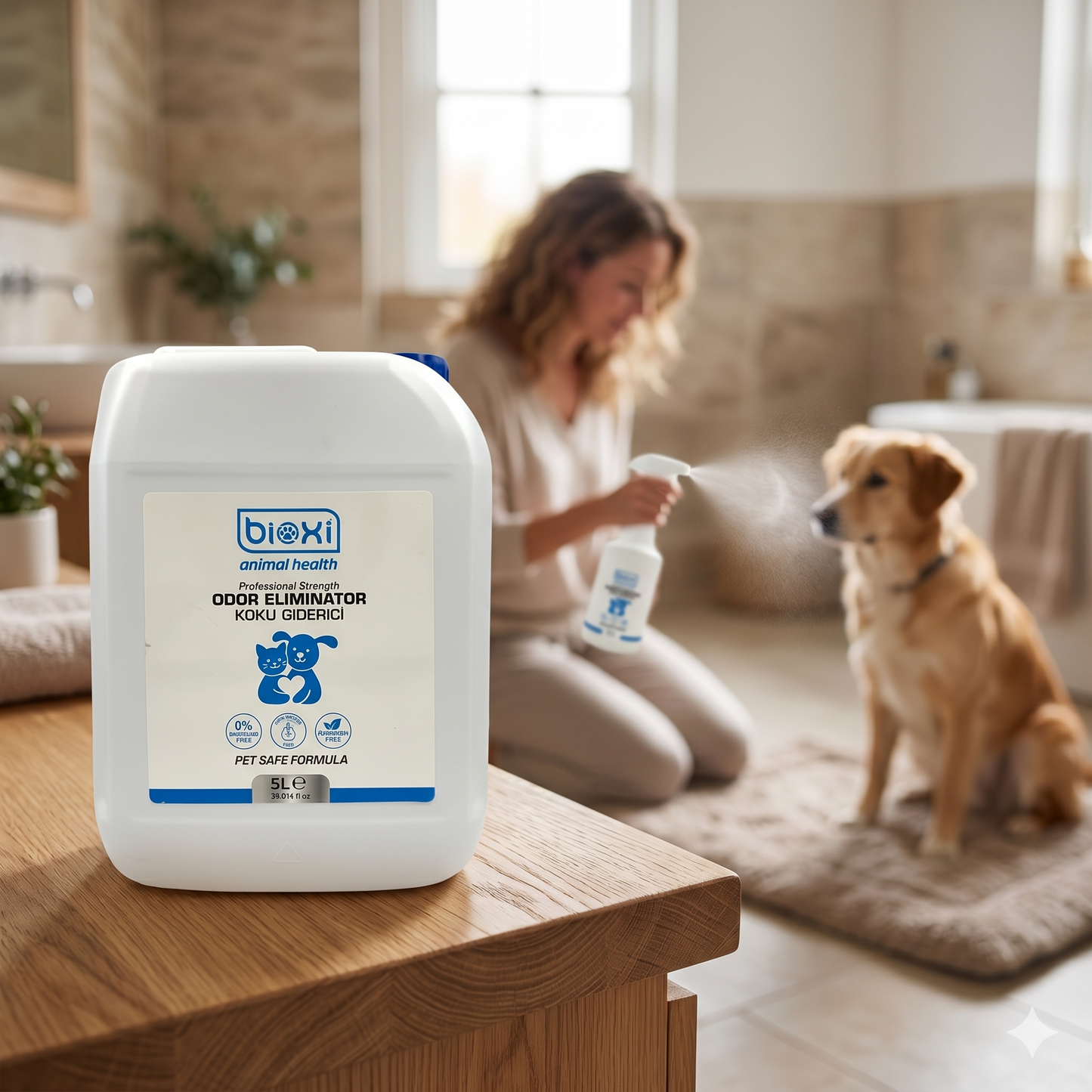 Bioxi® Evcil Hayvanlar için Odor Koku Giderici - %100 Doğal ve Güvenli Kullanım