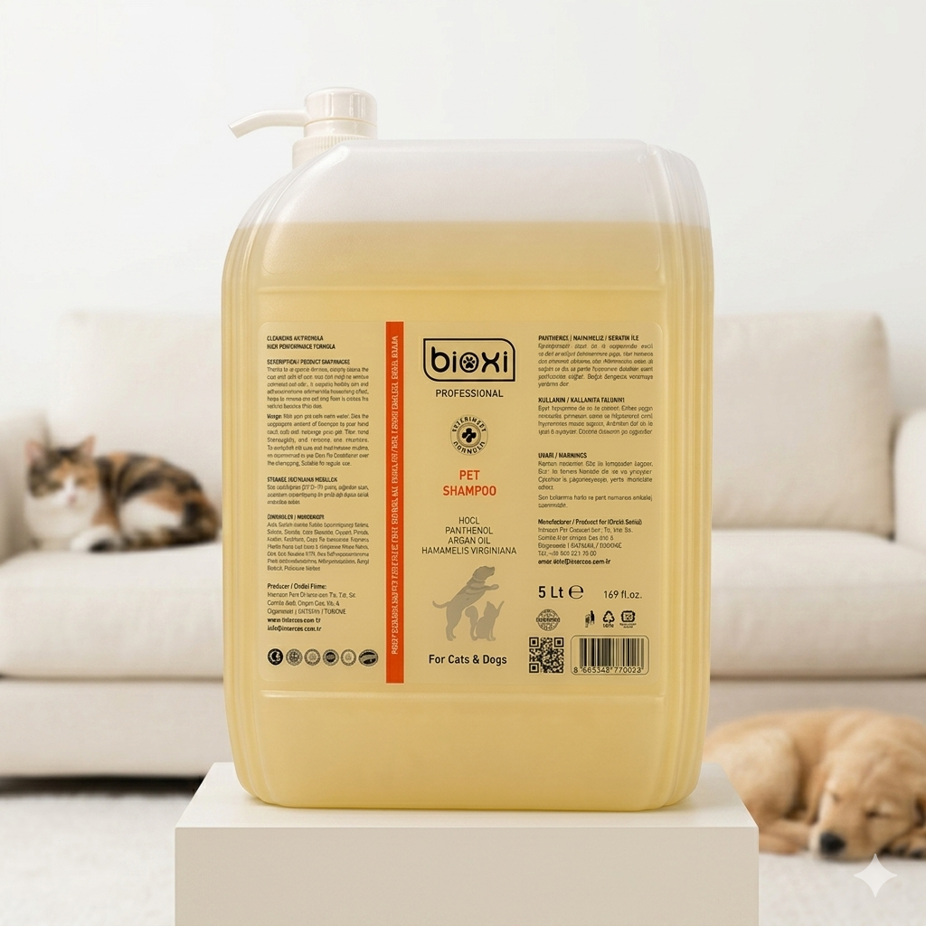 Bioxi® Vegan Kedi ve Köpek Şampuanı - Doğal Bakım ve Parlak Tüyler İçin