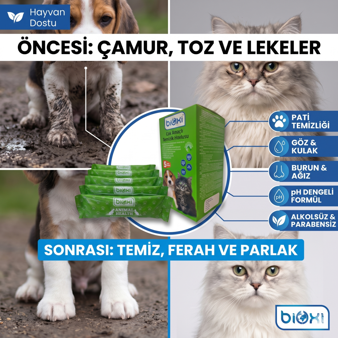 Bioxi® Animal Health Çok Amaçlı Temizlik Havlu 5'li
