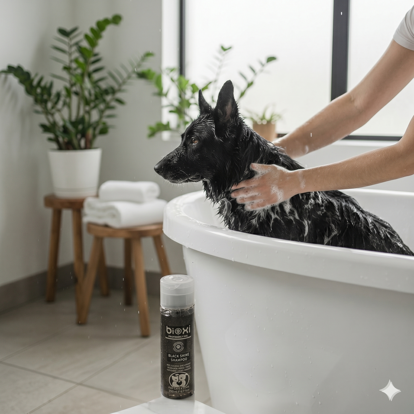 Bioxi® Black Shine Shampoo  – Koyu Renkli Kedi ve Köpekler İçin Derin Parlaklık Bakım Şampuanı