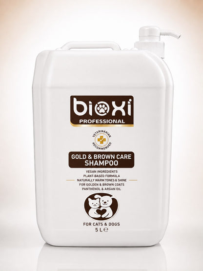 Bioxi® Gold & Brown Care Shampoo  – Altın ve Kahverengi Tüylü Kedi ve Köpekler İçin Bakım Şampuanı
