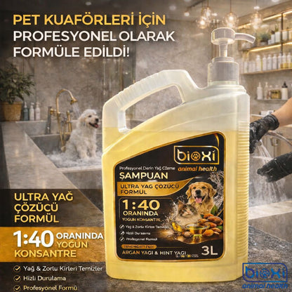 Deep Clean Yogun Kirli ve Yağlı Tüyler İçin Şampuan,3lt,Pet Kuaförlerine Özel