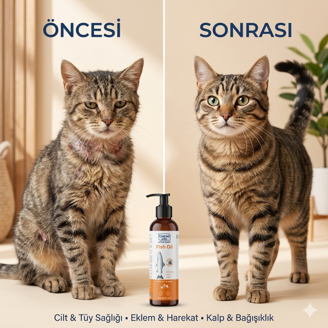 Bioxi® Plus Fish Oil 200 ml – Kedi ve Köpekler İçin Omega 3 Takviyesi