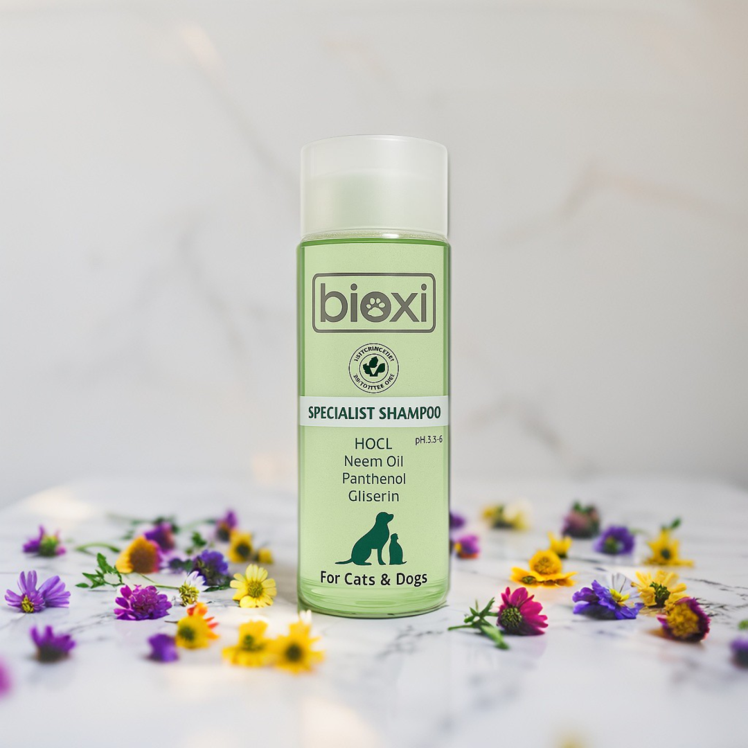 Bioxi® Arındırıcı Şampuan 200 ml - Evcil Hayvanlar İçin Doğal Pire ve Kene Önleyici Şampuan