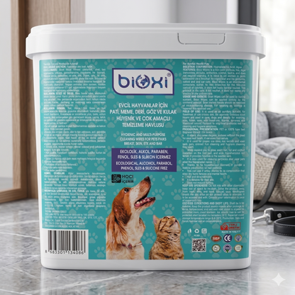 Bioxi® Evcil Hayvanlar İçin Hijyenik ve Çok Amaçlı Temizleme Kova Mendili