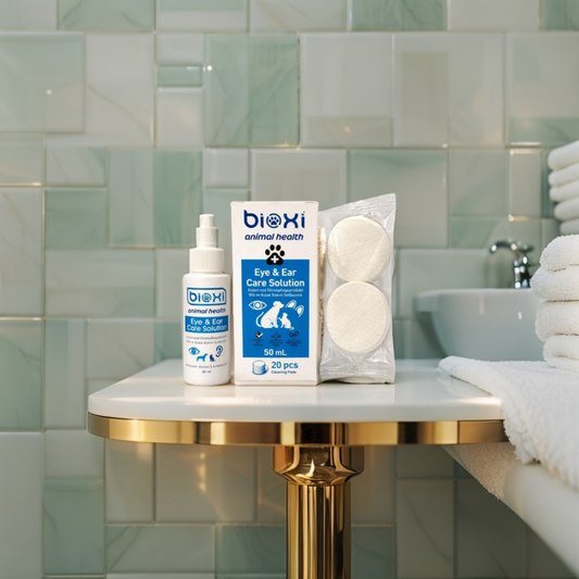 Bioxi® Evcil Hayvanlar İçin Göz ve Kulak Bakım Solüsyonu 50 ml - 20 Adet Silme Mendili