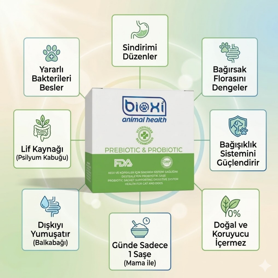 Bioxi® Plus Prebiotic & Probiotic – Sindirim ve Bağırsak Sağlığı Destekleyici Takviye