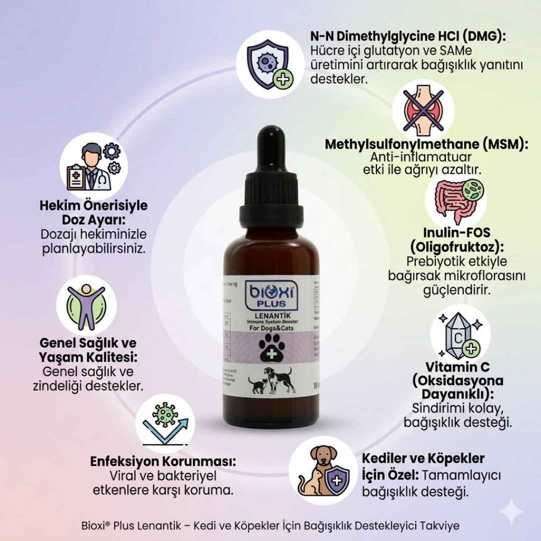 Bioxi® Plus Lenantik - Kedi Ve Köpekler İçin Bağışıklık Destekleyici Takviye