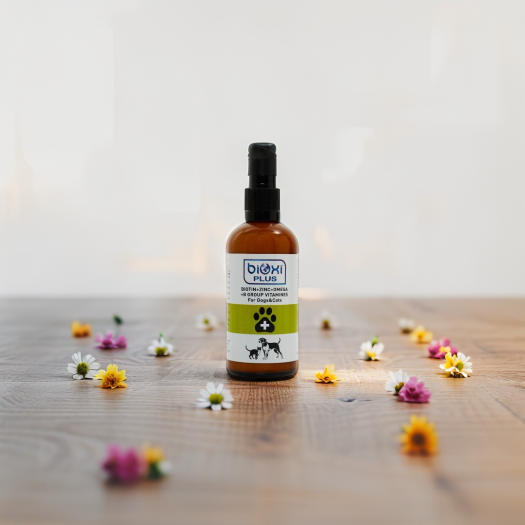 Bioxi® Plus Biotin + Zinc + Omega + B Group Vitamines - Kedi Ve Köpekler İçin Deri Ve Tüy Sağlığı Takviyesi