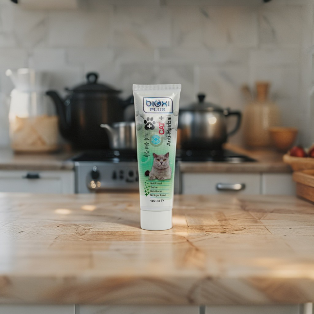 Bioxi® Plus Anti-Hairball Malt - Kediler İçin Tüy Yumağı Önleyici, Sindirime Yardımcı Malt