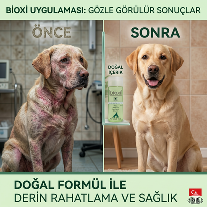 Bioxi® Arındırıcı Şampuan 200 ml - Evcil Hayvanlar İçin Doğal Pire ve Kene Önleyici Şampuan