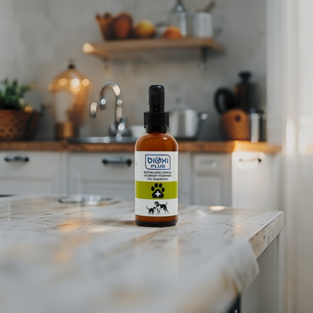 Bioxi® Plus Biotin + Zinc + Omega + B Group Vitamines - Kedi Ve Köpekler İçin Deri Ve Tüy Sağlığı Takviyesi