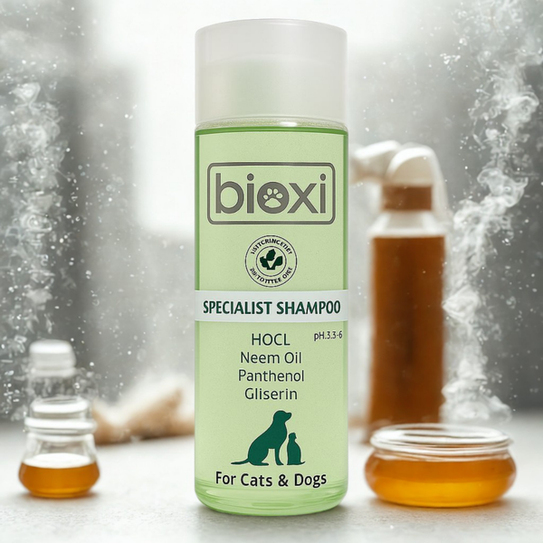 Bioxi® Arındırıcı Şampuan 200 ml - Evcil Hayvanlar İçin Doğal Pire ve Kene Önleyici Şampuan