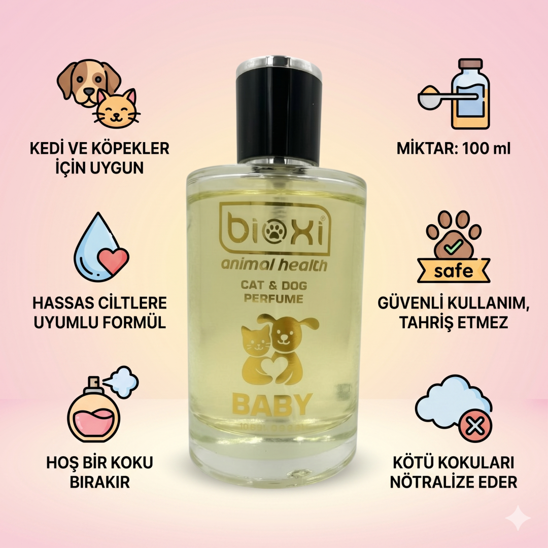 Bioxi® Cat & Dog Parfümü Baby Kokusu - Bebek Kokulu 100 ml