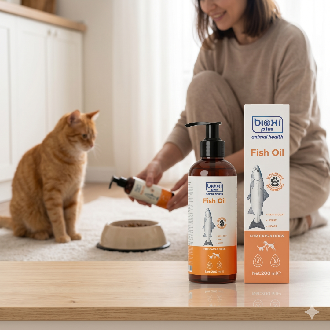 Bioxi® Plus Fish Oil 200 ml – Kedi ve Köpekler İçin Omega 3 Takviyesi