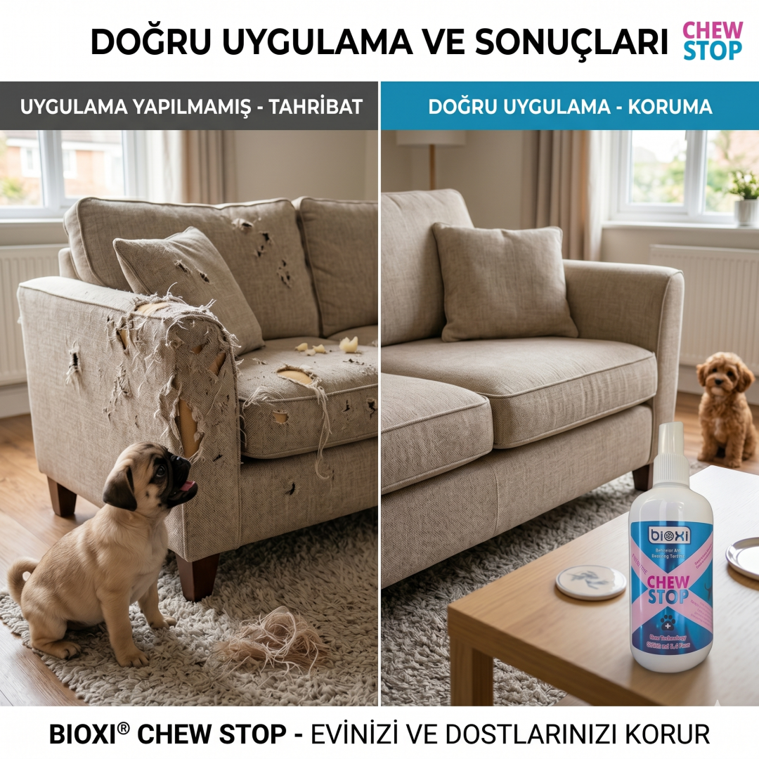 Bioxi® Chew Stop 250 ml – Evcil Hayvanlar İçin Isırma ve Kaşınmayı Önleyici Sprey