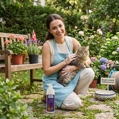 Bioxi® Susuz Kuru Köpük Şampuan - Kedi ve Köpekler İçin Tüy Bakım Ürünü (150 ML)
