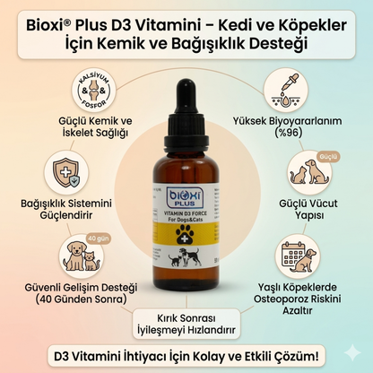 Bioxi® Plus D3 Vitamini Takviyesi Kedi Ve Köpekler İçin