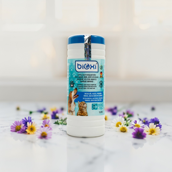 Bioxi® Evcil Hayvanlar İçin Hijyenik ve Çok Amaçlı Temizleme Silindir Kova Mendil