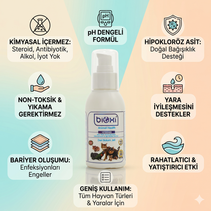 Bioxi® Animal Health + Plus 100 ML Jel - Deri ve Yara Bakımı