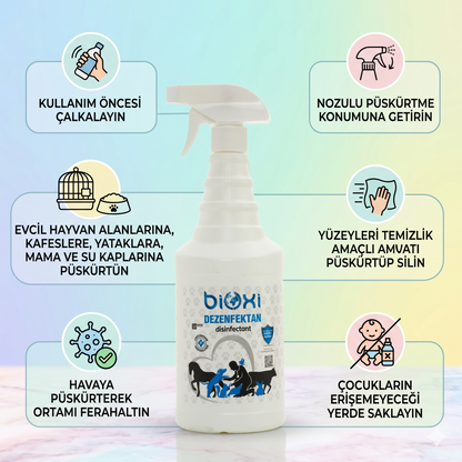 Bioxi® Veteriner ve Hayvan Dezenfektanı - Etkili Hipokloröz Asit (HOCl) Bazlı Çözüm
