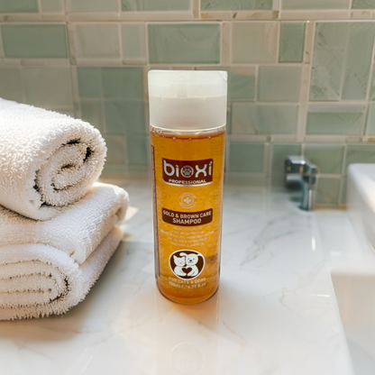 Bioxi® Gold & Brown Care Shampoo  – Altın ve Kahverengi Tüylü Kedi ve Köpekler İçin Bakım Şampuanı