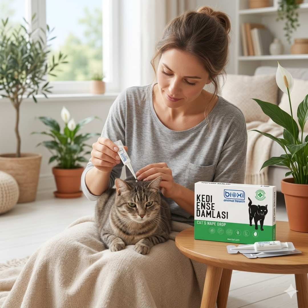Bioxi® Kedi Pire Kene Ve Dış Parazit Ense Uygulaması 5x1 ml 5 tüp