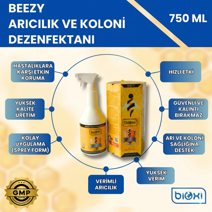 Bioxi® Beezy Arıcılık ve Koloni Dezenfektanı - Doğal ve Etkili Koruma İçin İdeal Çözüm