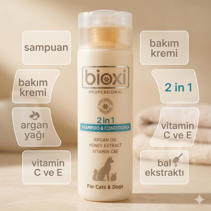 Bioxi® 2 in 1 Bakım Kremi ve Şampuan 200 ml