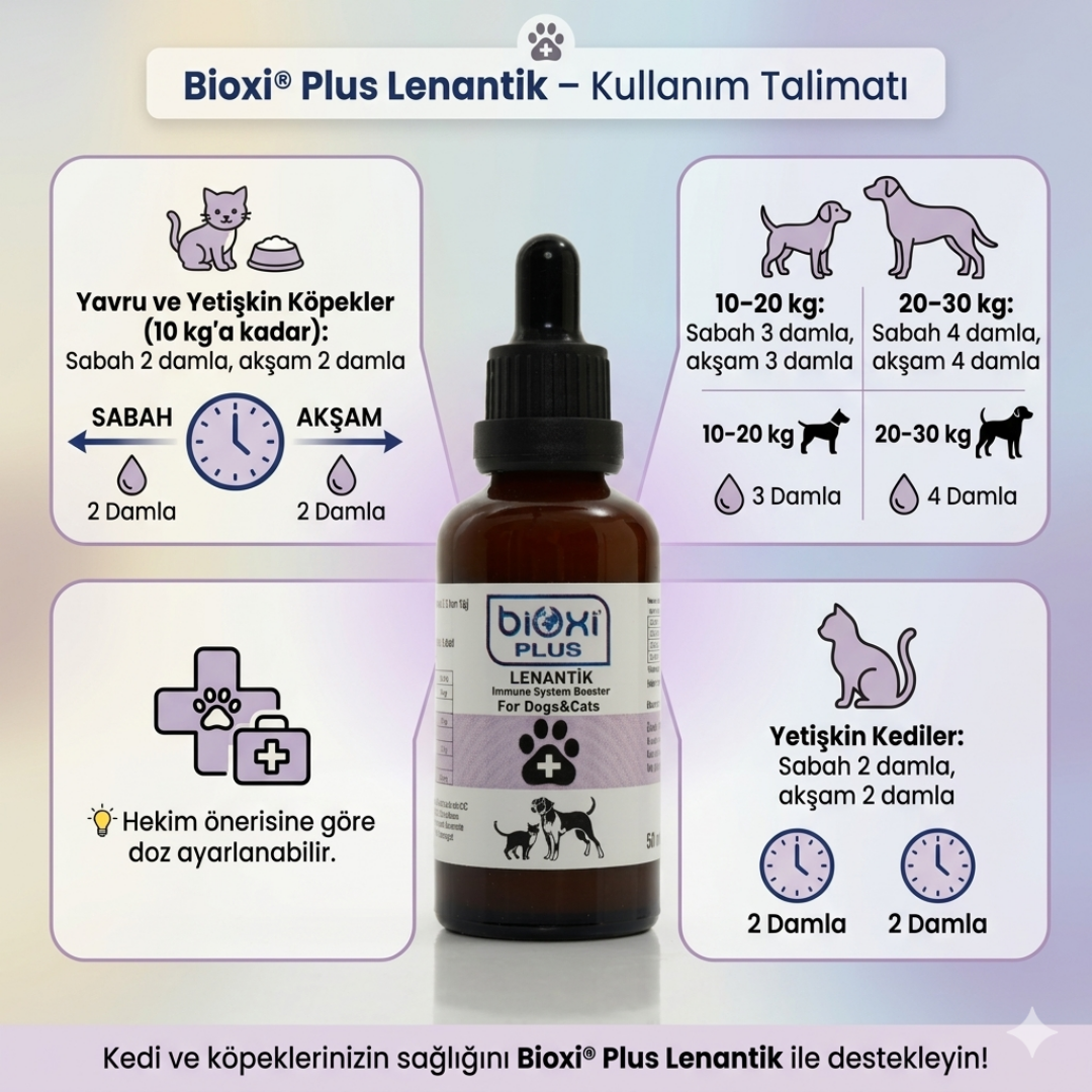 Bioxi® Plus Lenantik - Kedi Ve Köpekler İçin Bağışıklık Destekleyici Takviye