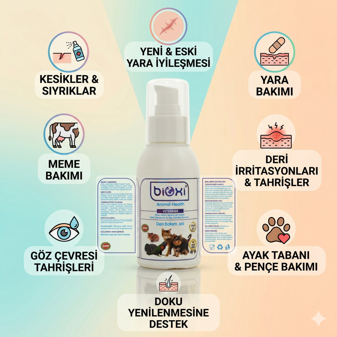 Bioxi® Animal Health + Plus 100 ML Jel - Deri ve Yara Bakımı