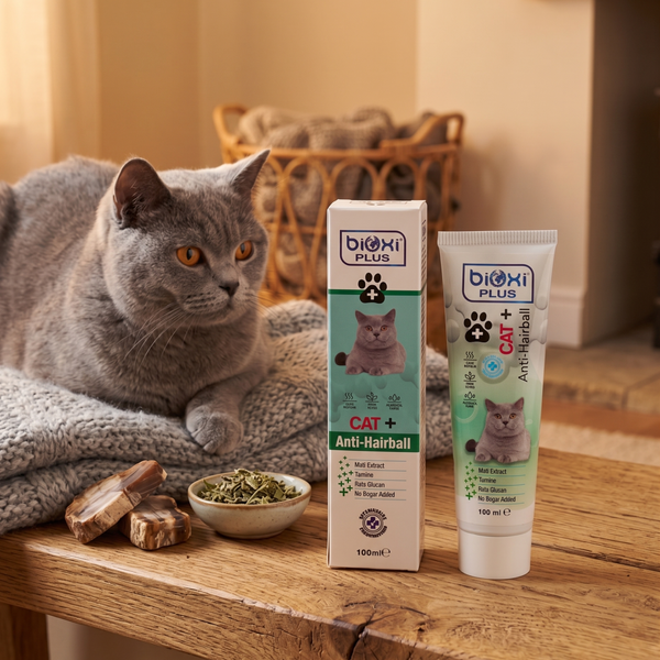 Bioxi® Plus Anti-Hairball Malt - Kediler İçin Tüy Yumağı Önleyici, Sindirime Yardımcı Malt