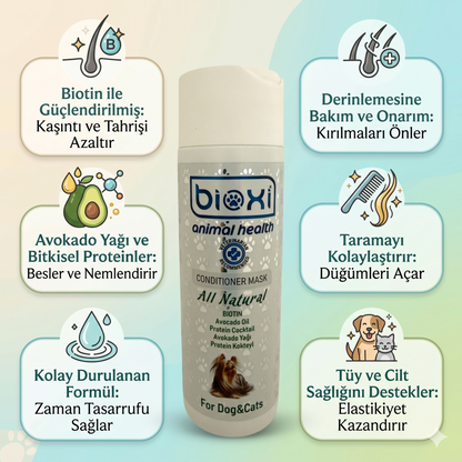 Bioxi® Animal Health Conditioner Mask  – Tüy ve Deri Bakım Maskesi Avocado & Protein Cocktail