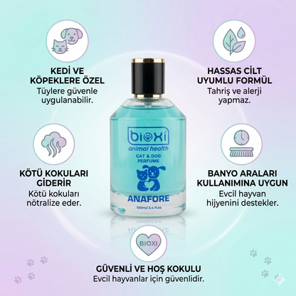 Bioxi® Cat & Dog Parfümü Anafore Kokusu - Ferahlatıcı 100 ml