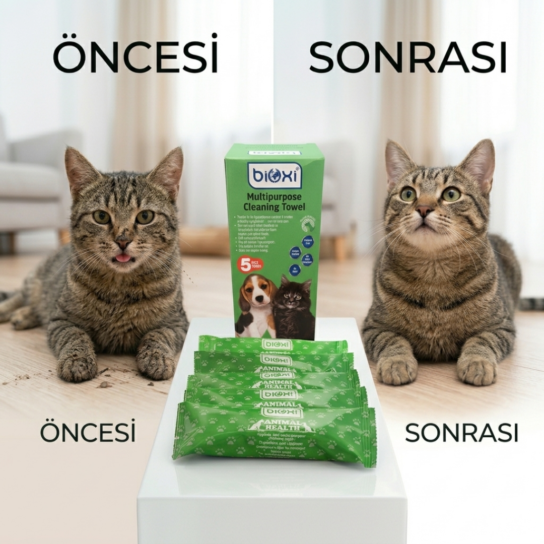 Bioxi® Animal Health Çok Amaçlı Temizlik Havlu 5'li