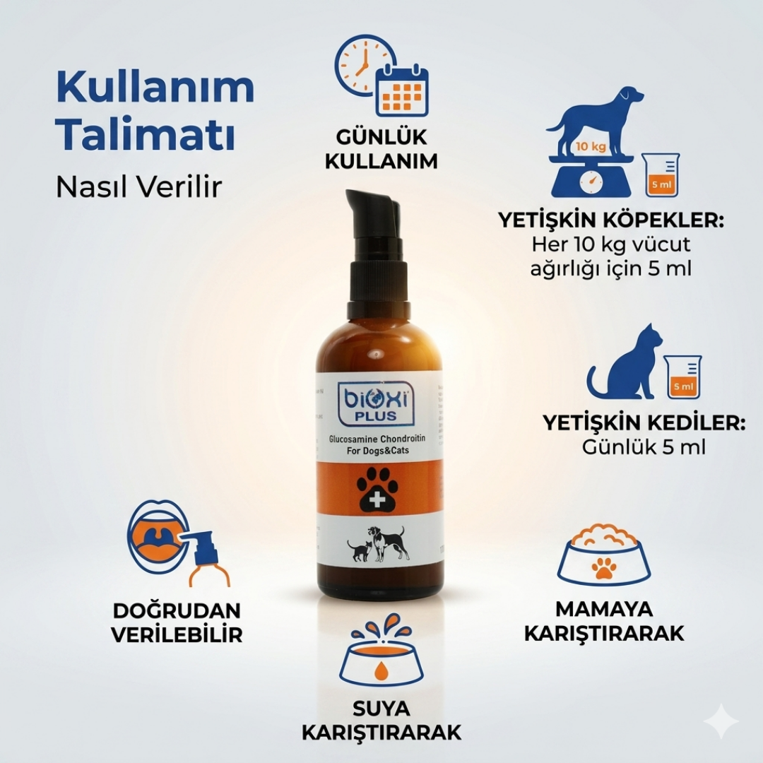 Bioxi® Plus Glucosamine Chondroitin Kedi Ve Köpekler İçin Eklem Sağlığı Takviyesi