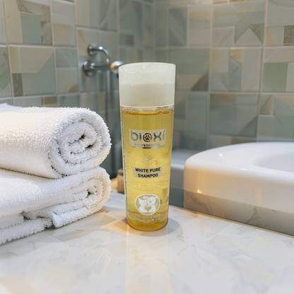 Bioxi® White Pure Shampoo – Beyaz ve Açık Renk Tüylü Kedi ve Köpekler İçin Bakım Şampuanı